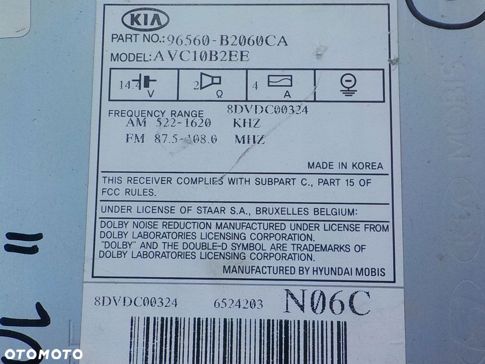 KIA SOUL II 1.6 CRDI 15r 5D radio 96560-B2060CA - 6