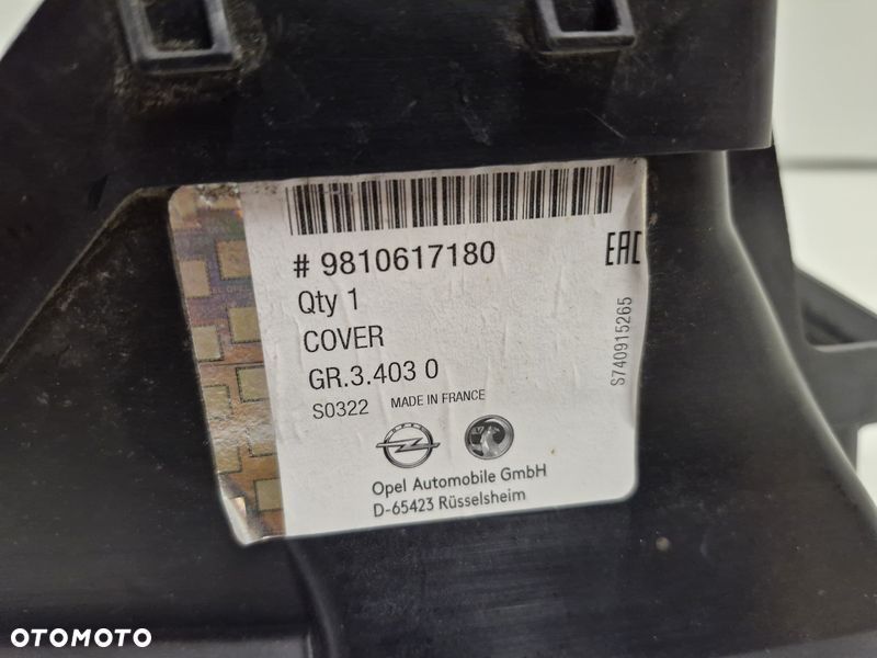 PEUGEOT 3008 II 2 WLOT OSŁONA KIEROWNICA POWIETRZA INTRCOOLERA 9810617180 - 6