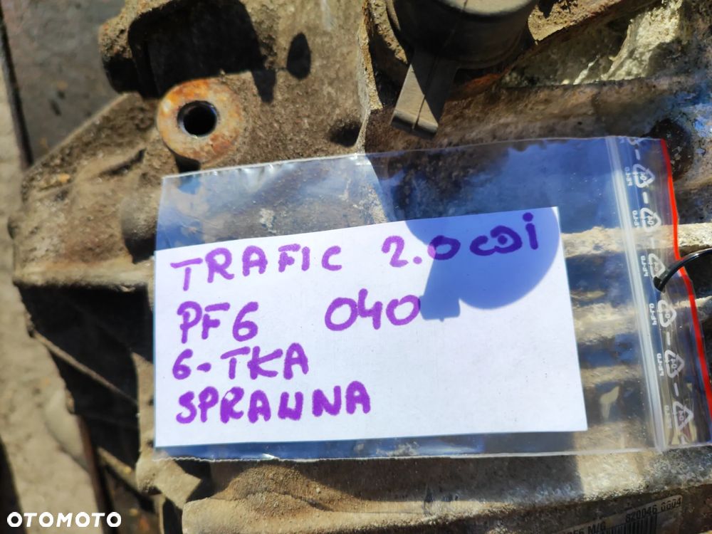 skrzynia biegów PF6 040 6-biegów do Trafic II lift 06- 2,0dci Vivaro ,sprawdzona - 7