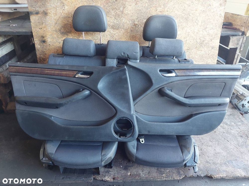 KOMPLET FOTELI LEWY PRAWY PRZÓD + KANAPA TYŁ + BOCZKI BMW E46 KOMBI TOURING - 6