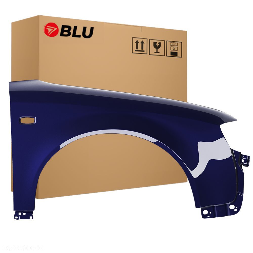 BLU Błotnik AUDI A4 B6 LZ5L prawy niebieski 00-04 przód ocynkMingBlau - 1