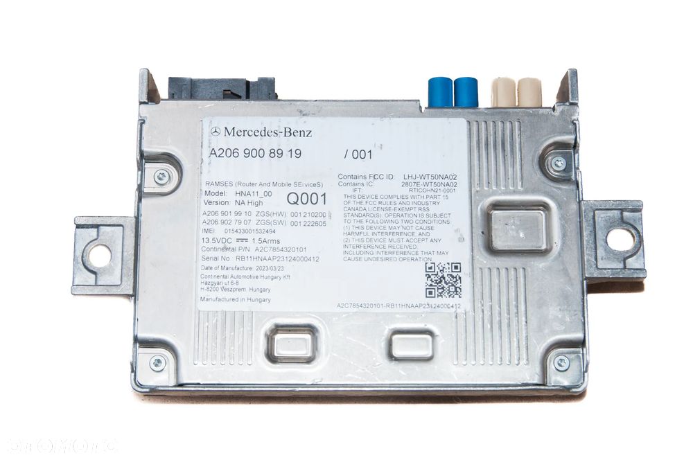 MODUŁ KOMUNIKACJI STEROWNIK TELEMATIK RAMSES MERCEDES A2069008919 - 2