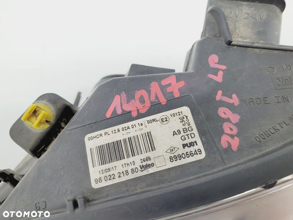 LAMPA LEWY PRZÓD LEWA PRZEDNIA PEUGEOT 208 I 9802221880 - 8