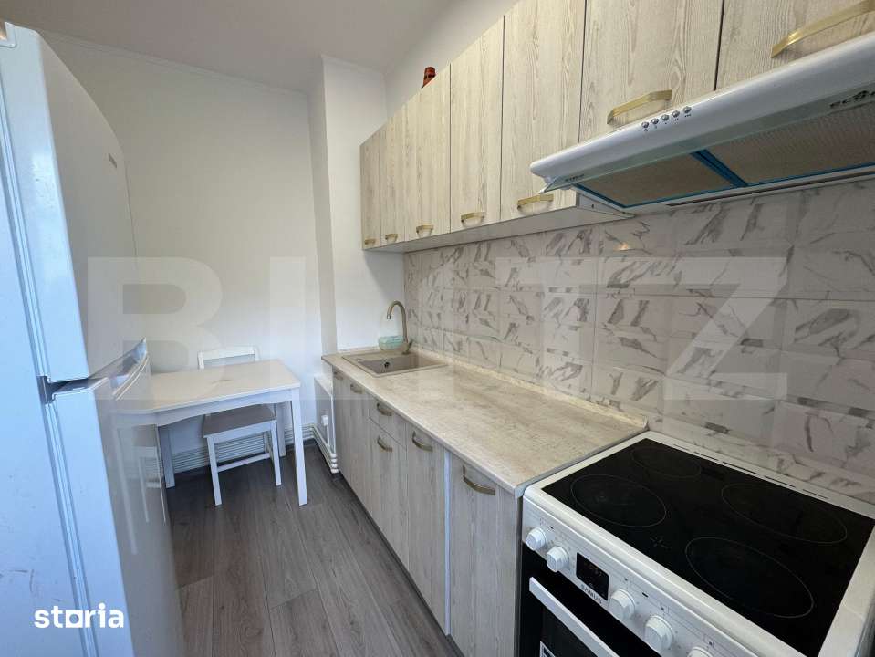 Garsoniera de inchiriat, 38 mp, open space, centrala proprie, Calea Bu - Imagine principală: 4/6