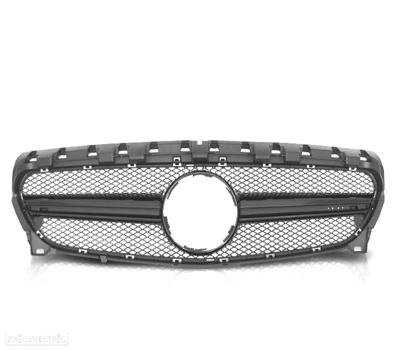 GRELHA FRONTAL MERCEDES CLA W117 13-16 LOOK AMG PRETO BRILHO - 3