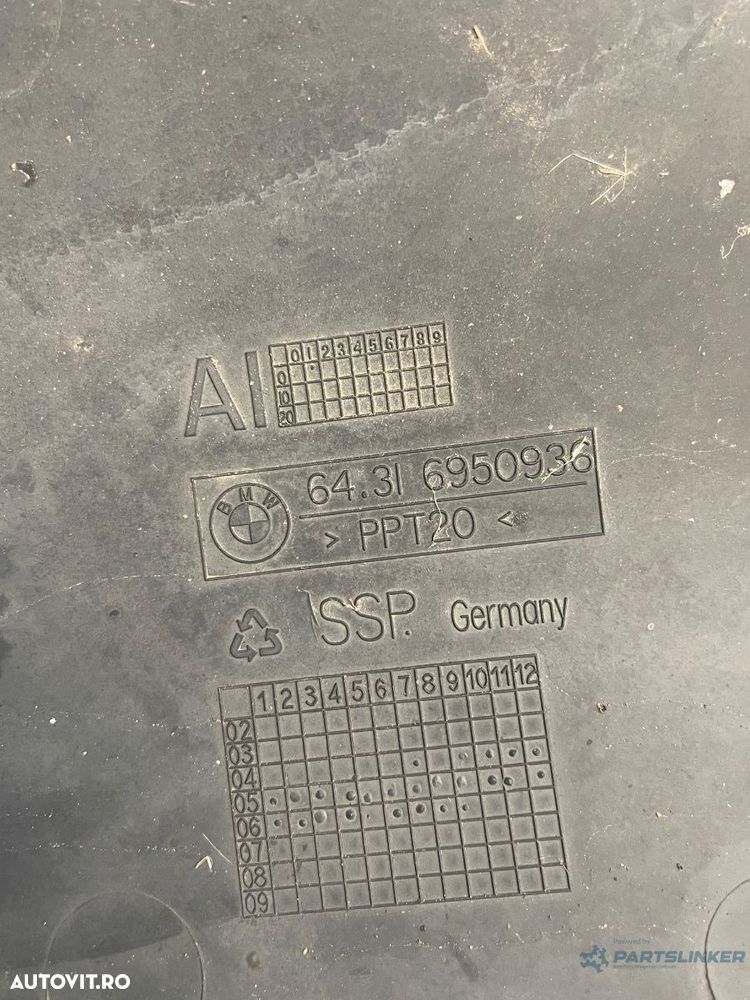 Capac carcasa filtru polen BMW 6 E63 2004 - 2010 5.0 M S85 B50 A 6950936 - 3