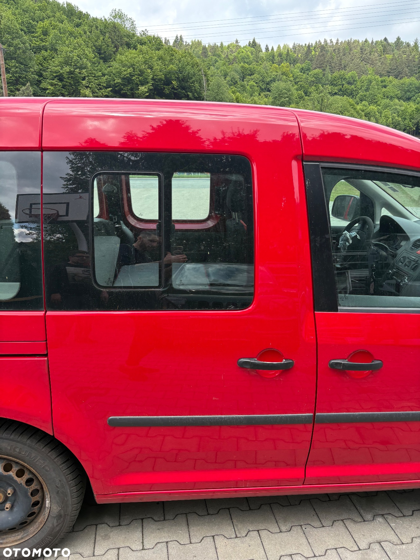 DRZWI LEWE PRAWE PRZESUWNE CADDY III CZERWONE KOMPLETNE VW - 3