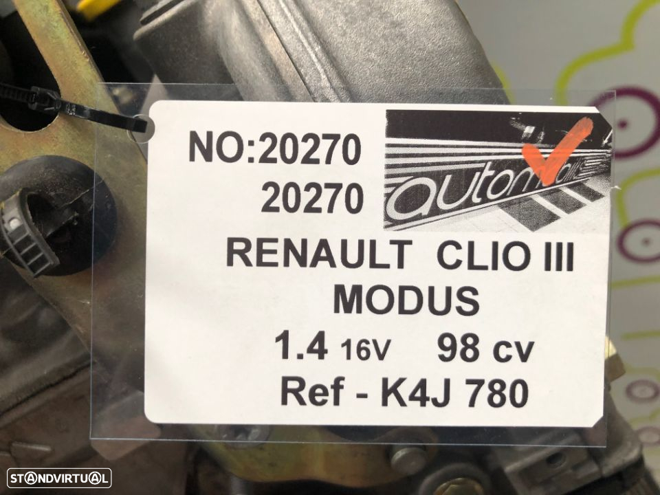Motor Renault Clio III 1.4 98 de 2006 - Ref: K4J780 - NO20270 - 5