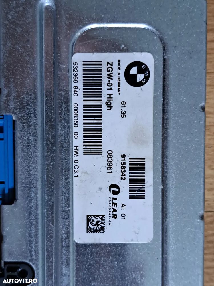 Unitate control modul ECU ZGW 01 Hight Modul Gateway Central original BMW F07+LCI F13+LCI F01+LCI F02+LCI F03+LCI F04 F10+LCI F11+LCI F06+LCI F12+LCI - 2