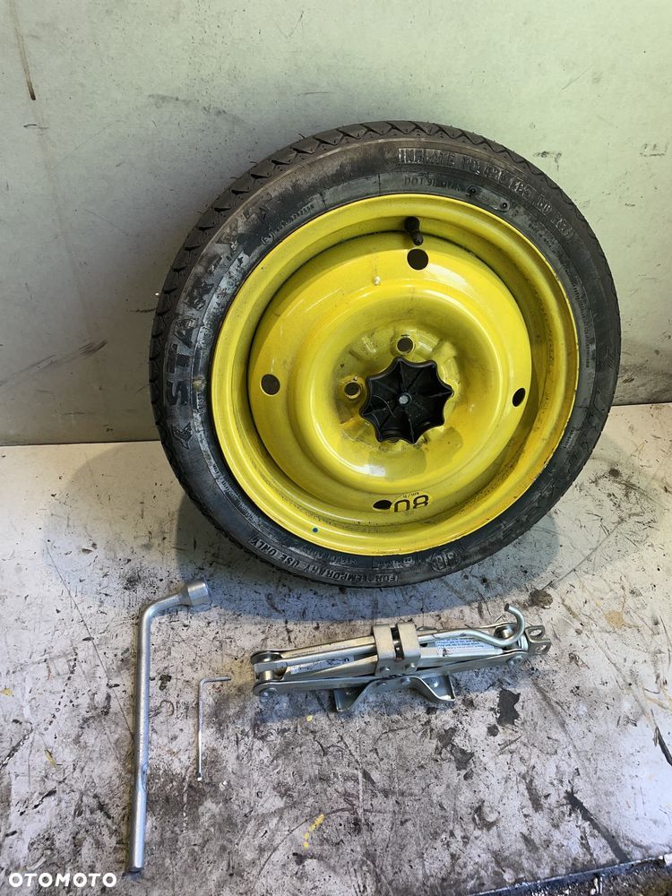 Koło zapasowe dojazdowe T115/70 R14 lewarek klucz Nissan pixo 4x100 - 1
