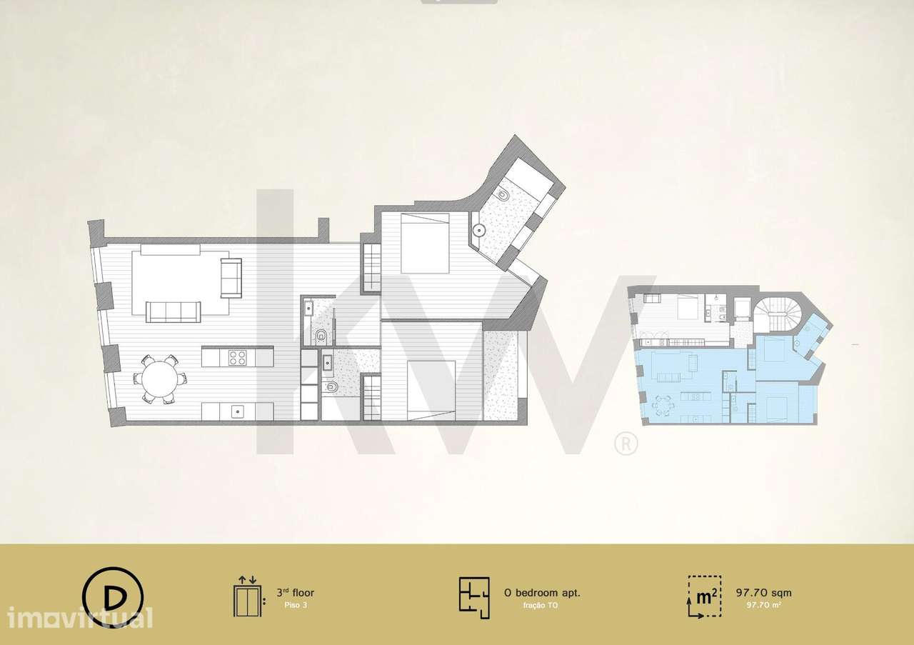 Apartamento T2 com 94,2 m2 no 3.º andar | Empreendimento novo no Porto - Grande imagem: 4/11