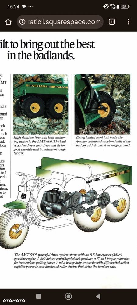 John Deere Amt 600 gator 5cio Kołowy naped na 4 Koła kiper - 25