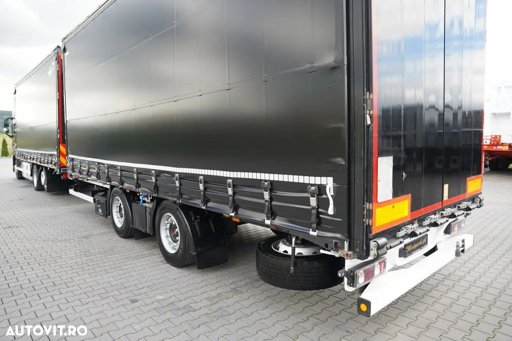 Volvo FH 460 / ANSAMBLU TANDEM / 120 m³ / ÎNCĂRCARE PRIN TRAVERSARE (DRIVE-THROUGH) / 6x2 / I-SAVE / CLIMATIZARE STAȚIONARĂ / AXĂ RIDICABILĂ / PLAFON RIDICABIL / - 15