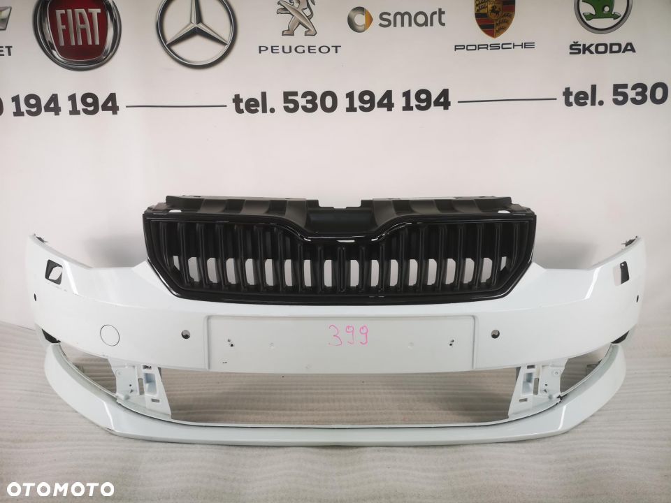 SKODA FABIA III 14- 6V0 NA SPRYSKI + 4 x PDC ZDERZAKA PRZEDNI PRZÓD NR AUKCJI NZ399