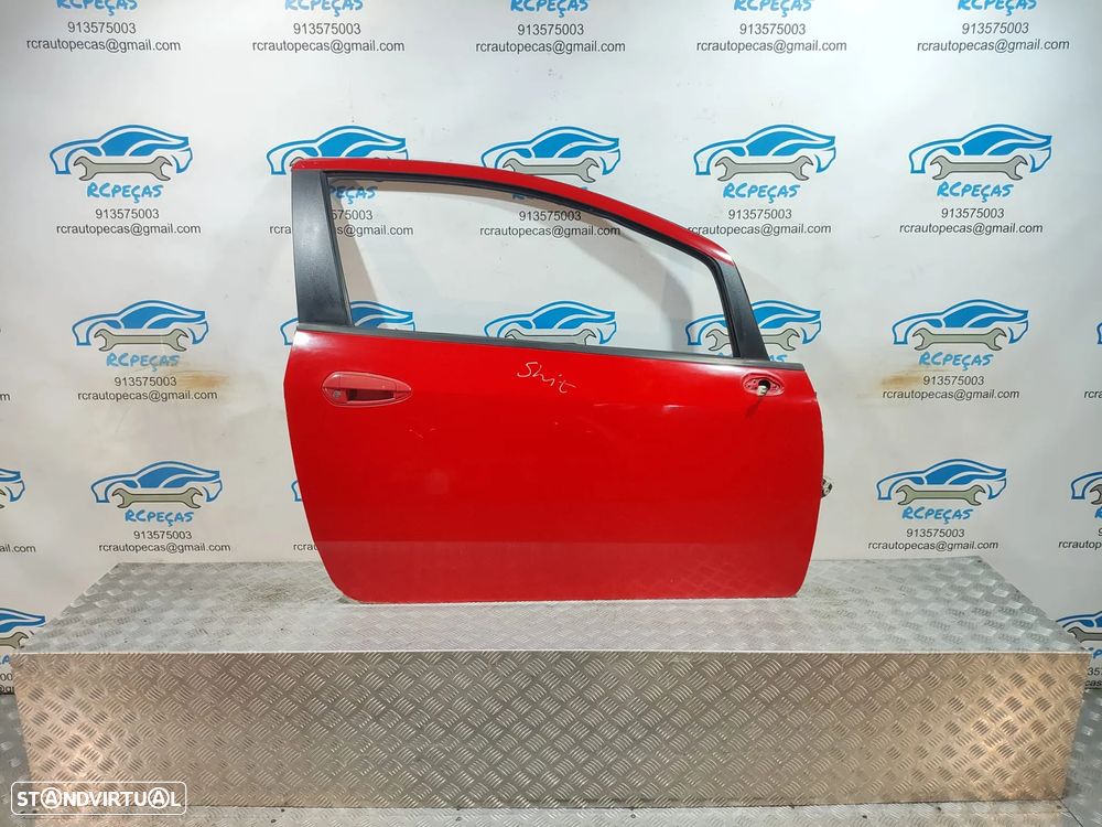 Porta Frente Direita Fiat Grand Punto 199 3 Portas Fecho Elevador Motor Puxador Vidro - 1
