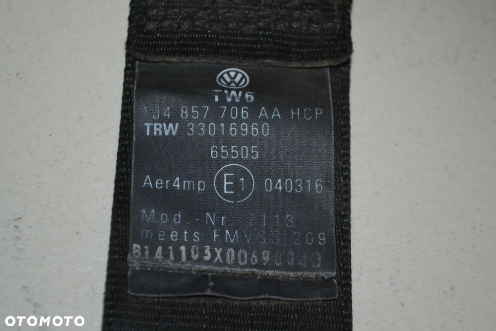 VW GOLF IV BORA PAS BEZPIECZEŃSTWA PRAWY PRZÓD PRZEDNI 1J4857706AA - 4