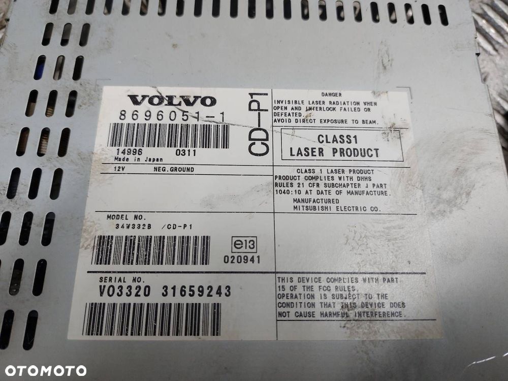 RADIO ODTWARZACZ + WYŚWIETLACZ VOLVO S40 II 8696051 8696495 - 2