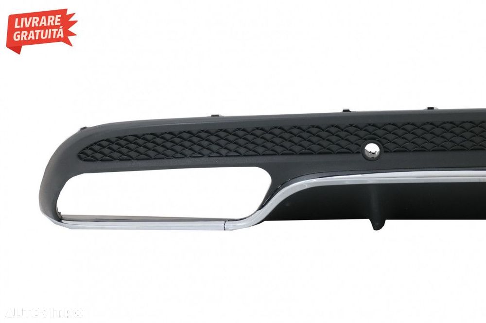 Difuzor Bara Spate cu Ornamente tobe Negre Mercedes C-Class W205 S205 - 3