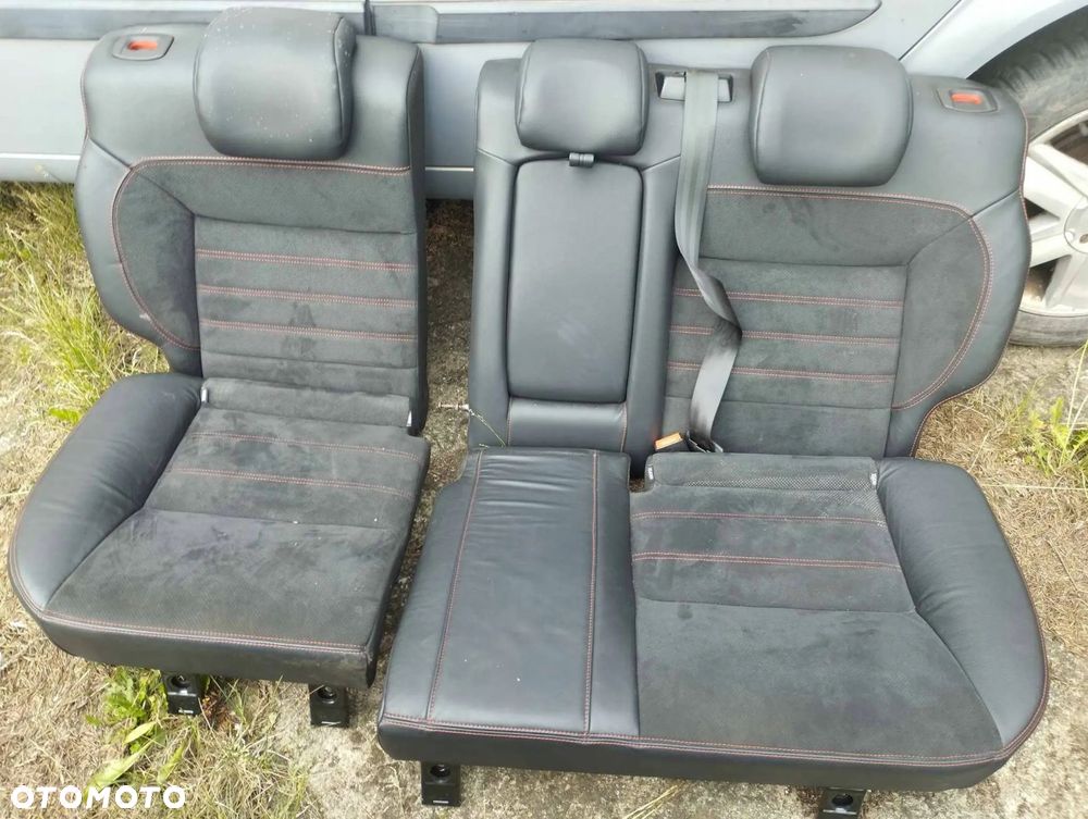 komplet foteli alcantara z czerwoną nitką ford mondeo mk4 - 2