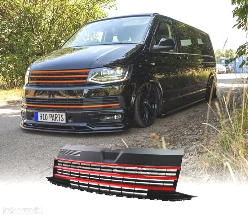 GRELHA FRONTAL VOLKSWAGEN VW T6 MULTIVAN CARAVELLE 15-19 LOOK SPORT - 1