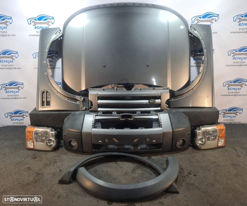 FRENTE COMPLETA LAND ROVER DISCOVERY III 3 MK3 CAPOT PARACHOQUES GUARDALAMAS OTICAS GRELHA AROS