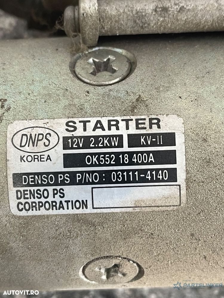 Electromotor KIA CARNIVAL II GQ 1999 - 2007 2.9 CRDi J3 03111-4140 - 2