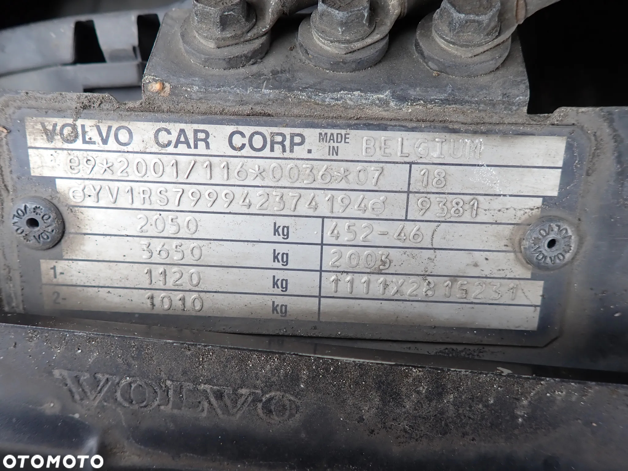 CZĘŚCI - Volvo S60 I 2,4D D5 D5244T 163KM AT lakier 452-46 2003r. INDEX - 9339 - 6