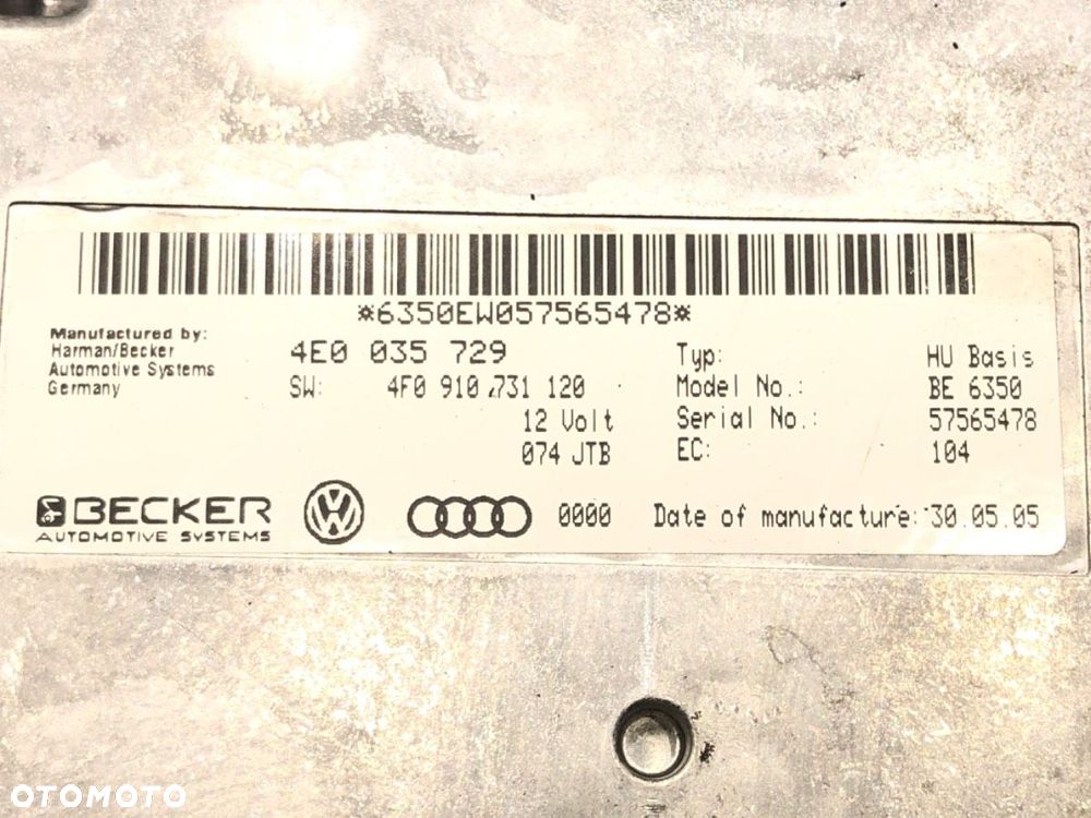 MODUŁ MMI - 79.00 PLN - AUDI A6 C6 Avant (4F5) 2004 - 2011 3.0 TDI quattro 165 kW [225 KM] olej - 5