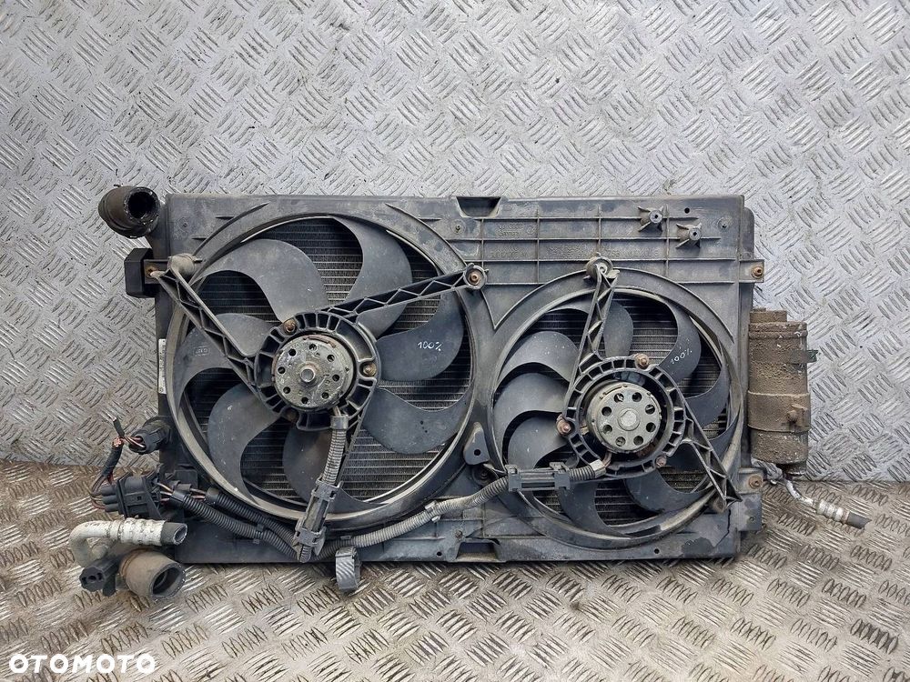 CHŁODNICE KOMPLET + WENTYLATORY SEAT TOLEDO II 1.6 8V 1J0121253P 1J0121207M - 1