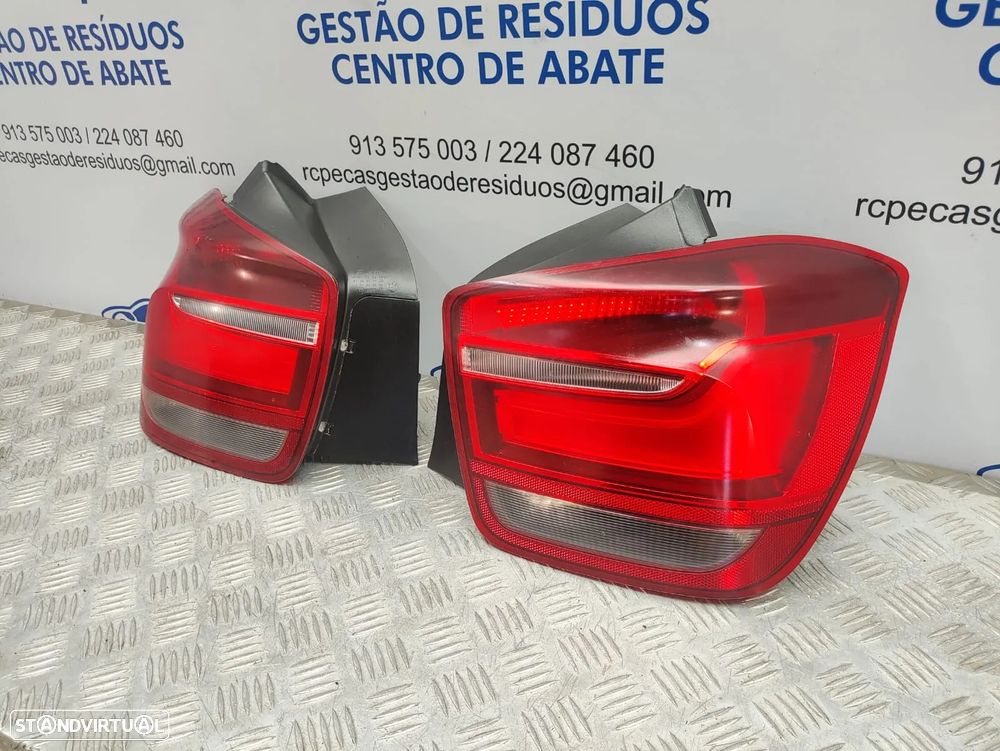 Farolins Tras Traseiros Esquerdo Direito Original LED BMW Serie 1 F20 5 portas F21 2 portas 7241543 7241544 2011 - 2014 - 4
