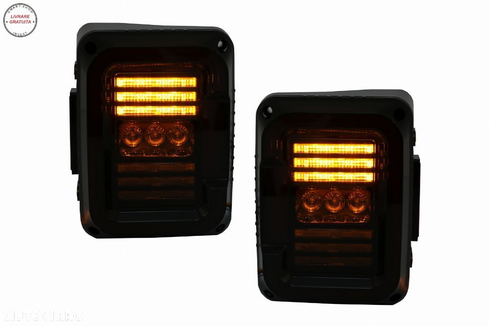 Stopuri Full LED JEEP Wrangler JK (2007-2017) Fumuriu- livrare gratuita - 10
