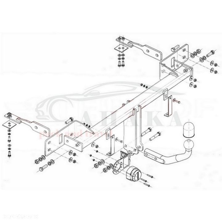 Hak Holowniczy Odkręcany Do Fiat Panda Iii Tylko 4X4 Od 2012 - 4