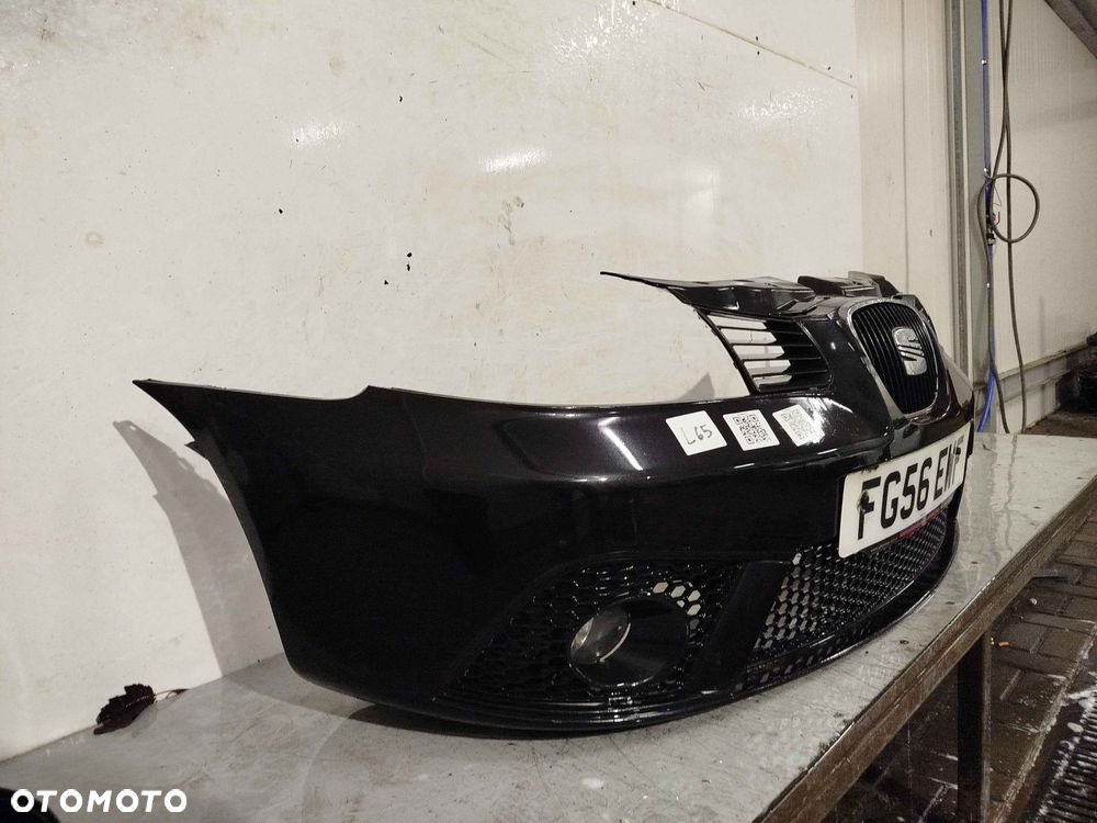 + ZDERZAK PRZÓD PRZEDNI SEAT IBIZA 3 III 6L FR LIFT FL SPORT LC9Z CZARNY HALOGENY - 2