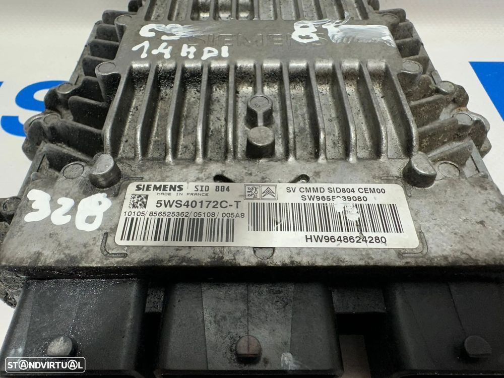 .Centralina Motor Siemens PSA Peugeot Citroen 1.4 HDi 8HX 8HZ 9648624280 5WS40110C-T 2002 - 2016 - 7