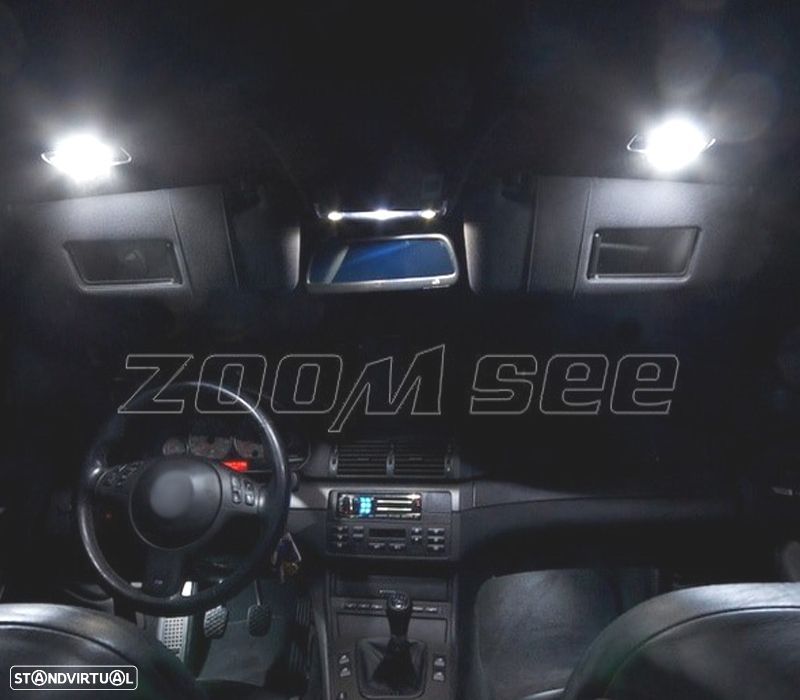 KIT COMPLETO 17 LAMPADAS LED INTERIOR BMW SERIE 3 E46 SEDAN COUPE M3 318I 318TI 323I 323IS 325I 325X - 6