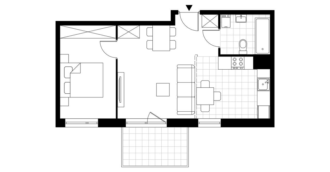 2-pokojowe mieszkanie 42m2 + balkon Bez Prowizji - Pełny obrazek: 2/20