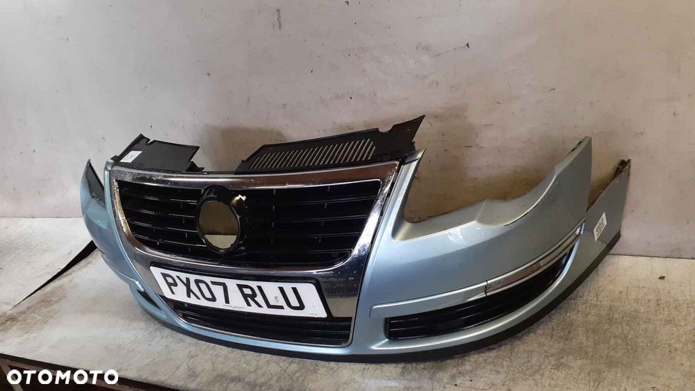 $ ZDERZAK PRZÓD PRZEDNI VW VOLKSWAGEN PASSAT B6 LB5M BŁĘKITNY - 3