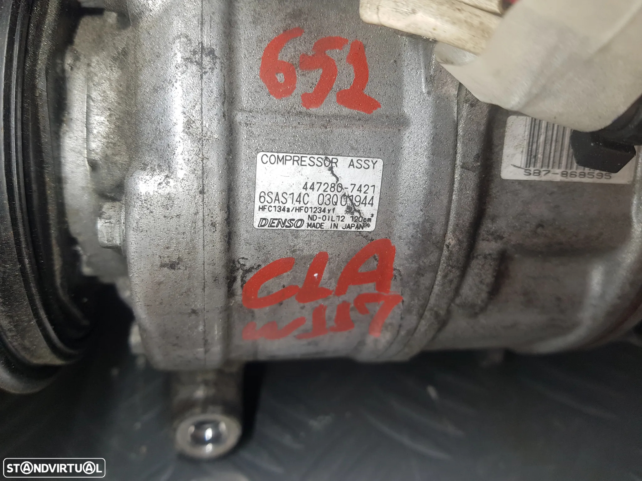 Compressor Ar condicionado AC Mercedes C220 C250 W204 W205 E220 E250 W207 W212 CLA W117 A W176 Varios modelos - 11