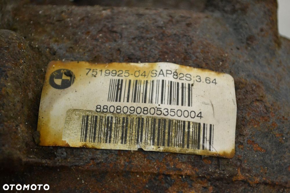 BMW E90 E87 DYFERENCJAŁ MOST 3.64 7519925 BENZYNA MAŁA GŁOWA - 7