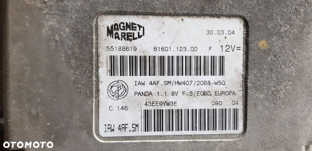 FIAT PANDA II 1.1 STEROWNIK SILNIKA 55188619 IAW4AF.SM - 2