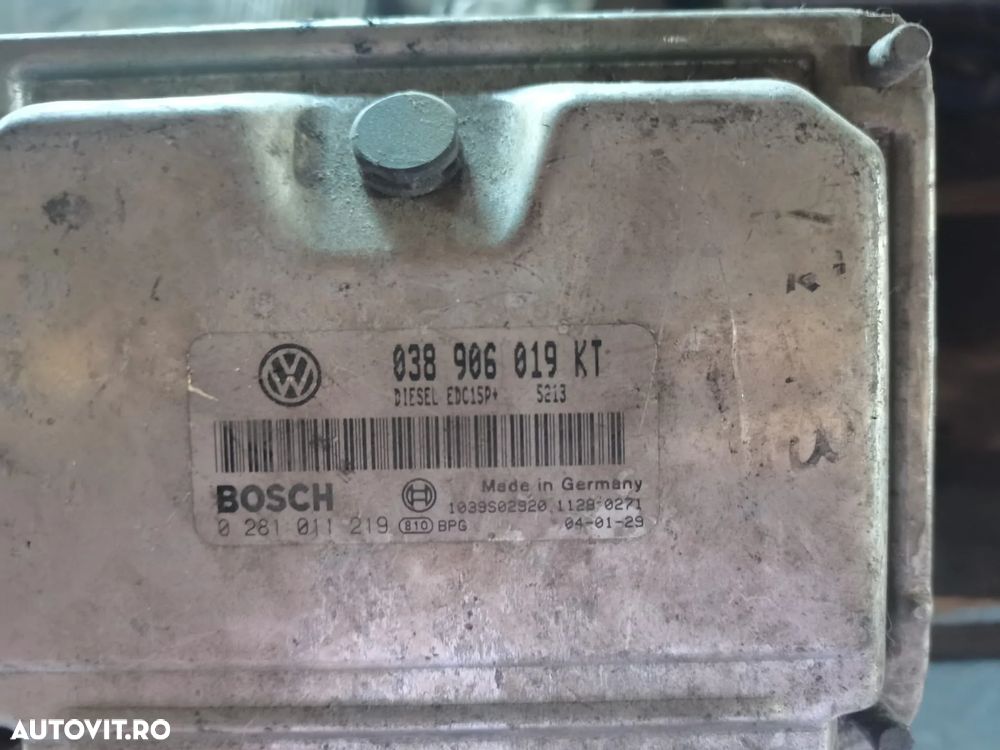 Calculator motor ECU, cod 038906019KT, 0281011219, Vw Polo (9N), Skoda Fabia 1 Seat Ibiza Cordiva 1.9 TDI - 2