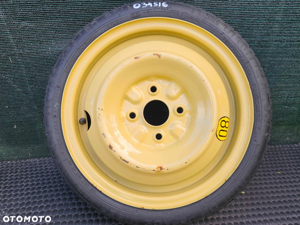 Koło Dojazdowe Dojazdówka Zapasowe Zapasówka 4x100 T115/70 D14 88M Toyota Yaris I 1 Honda - 10