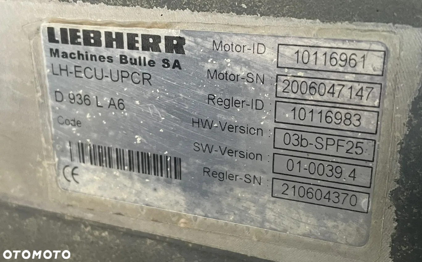 Komputer sterownik silnika liebherr D 936 L A6  LH- ECU - UPCR - 2
