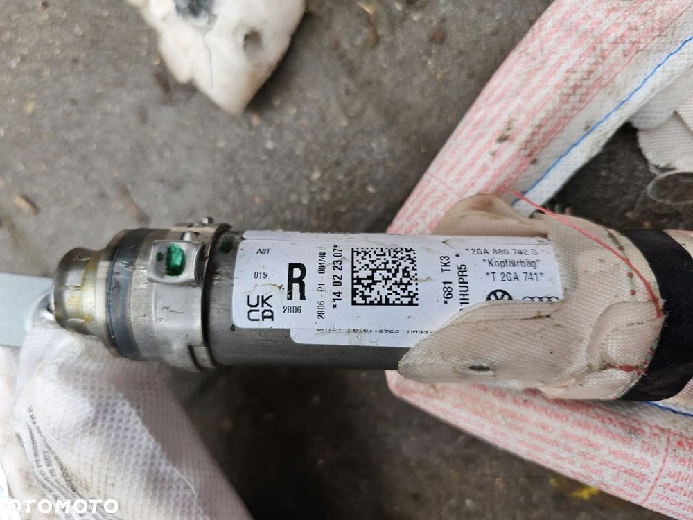 kurtyna airbag prawa vw t-roc 2ga880742g - 2