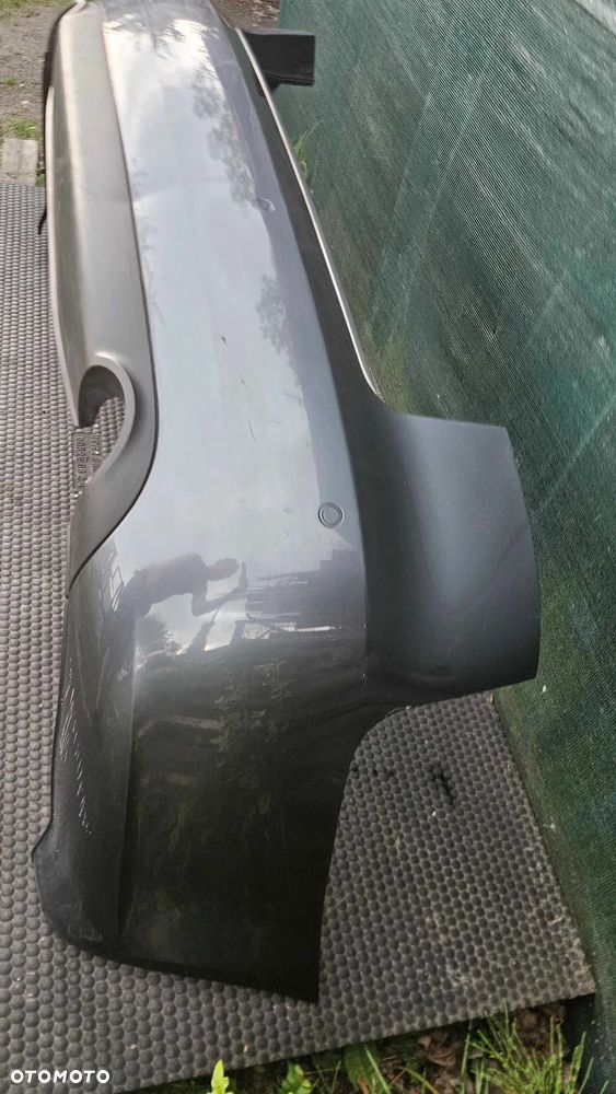 Zderzak Tył Tylny Szary LX7Z Dwa Wydechy 2 Rury Czujniki Parkowania PDC Listwa Chrom Dokładka Audi A4 B7 Sedan - 19