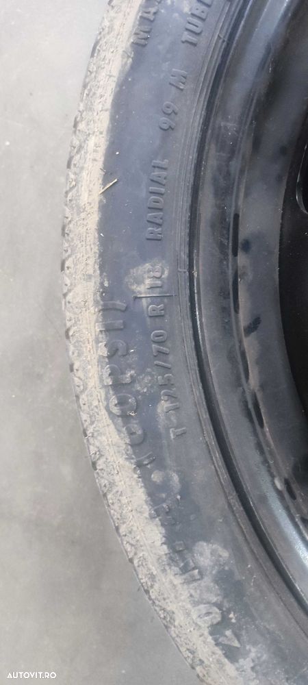 Roata rezerva slim volkswagen vw golf 5 hatchback pe 18 inch - 3