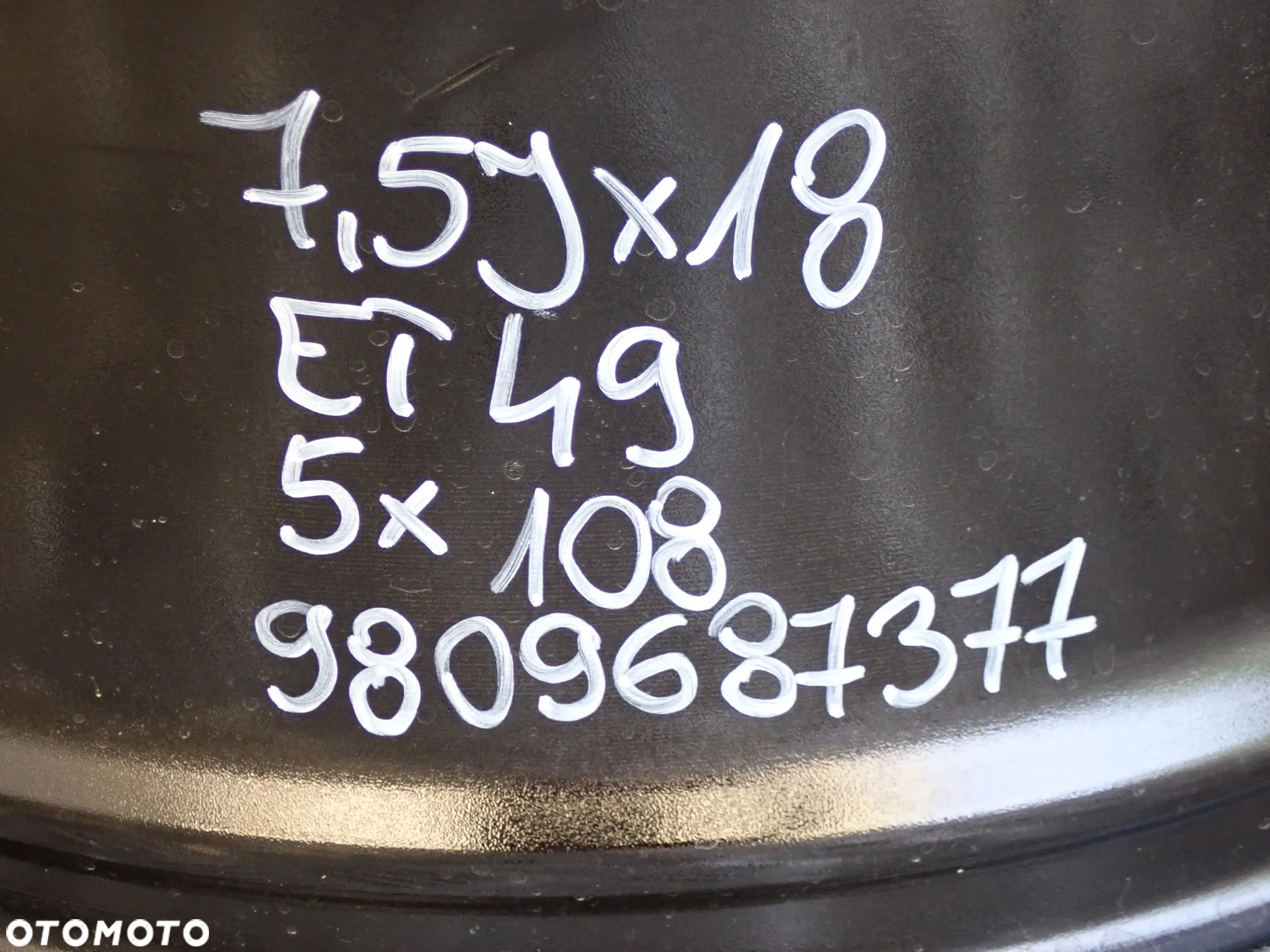FELGI ALUMINIOWE PEUGEOT 3008 / 5008 7,5JX18  ET 49  5X108  9809687377  3000 ZŁ  (OVO) - 8