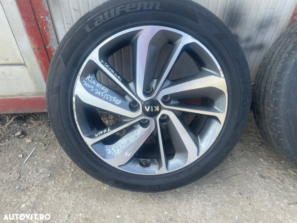 Set jante aliaj KIA NIRO an 2018 cu cauciucuri vara 215/55R18 si senzori presiune - 2