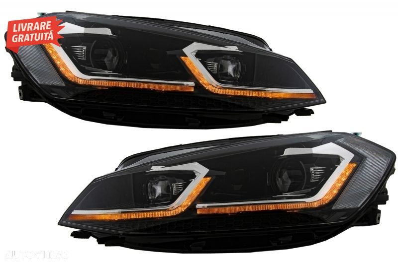 Grila Centrala cu RHD Faruri LED Semnal Dinamic VW Golf 7.5 VII Facelift (2017+) G- livrare gratuita - 8