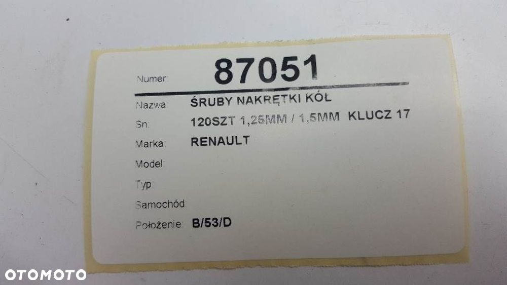 ŚRUBY NAKRĘTKI SZPILKI KÓŁ RENAULT MASTER MOVANO - 3
